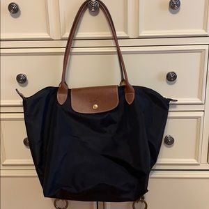 Longchamp Large Black/Tan Tote